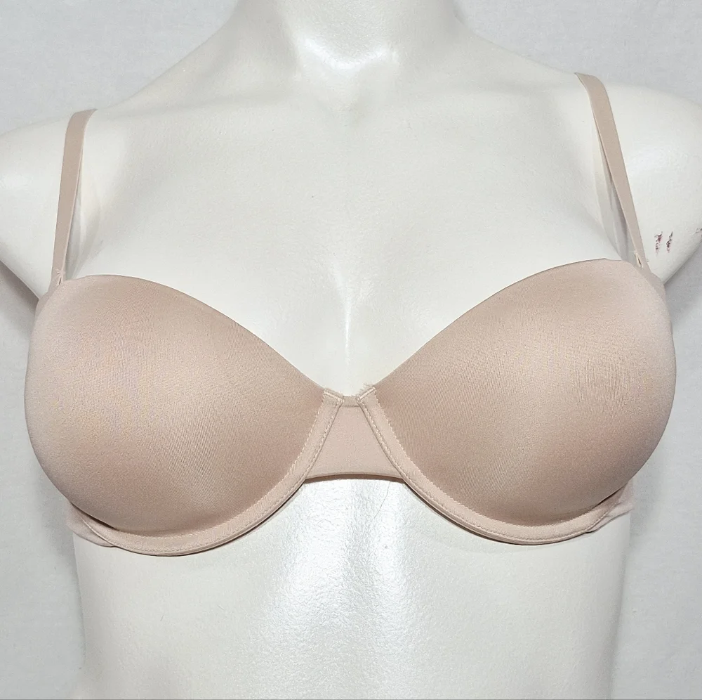 34B Maidenform Self Expressions SE6900 Side Smoothing Strapless UW Bra Beige‎